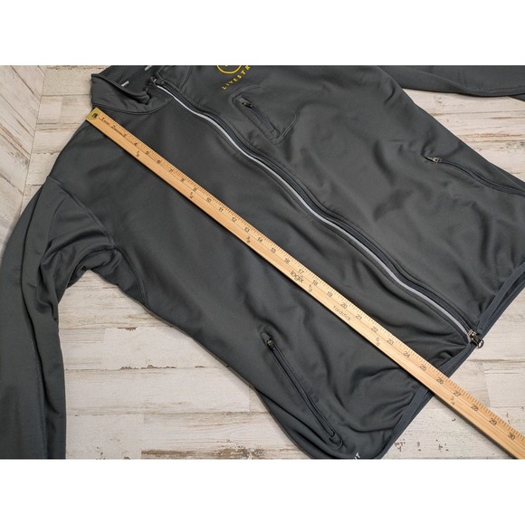 Nike Running Live Strong Zip Jacket Mock Neck Reflective Size Large Gray Pockets - Picture 8 of 10